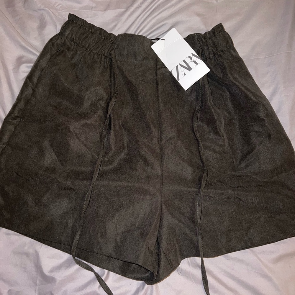 Camo green shorts
